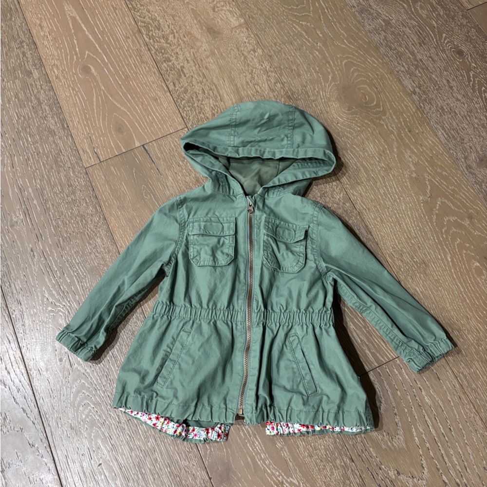 GAP Olive Jacket with Floral Accent
